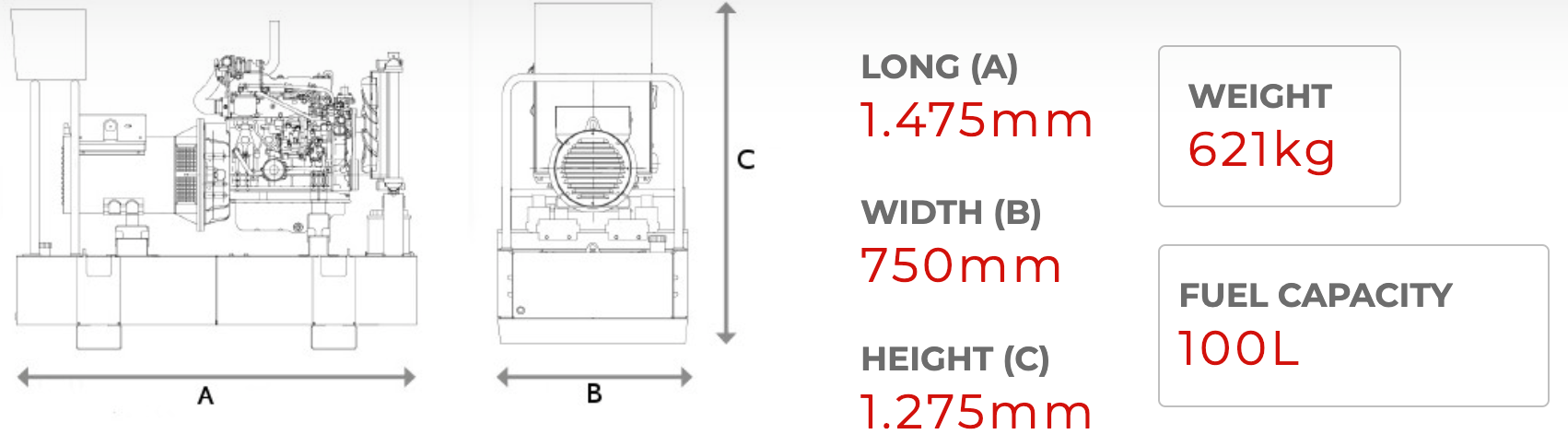 HYW-13 T5 13.4kVA 3-Phase Generator
