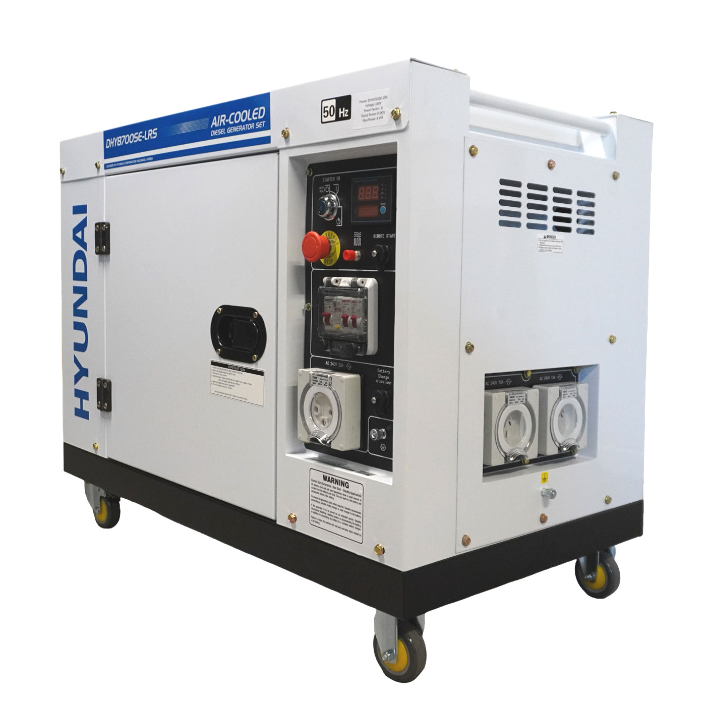 Hyundai DHY8700SE-LRS - 8kVA Generator — Generator Warehouse