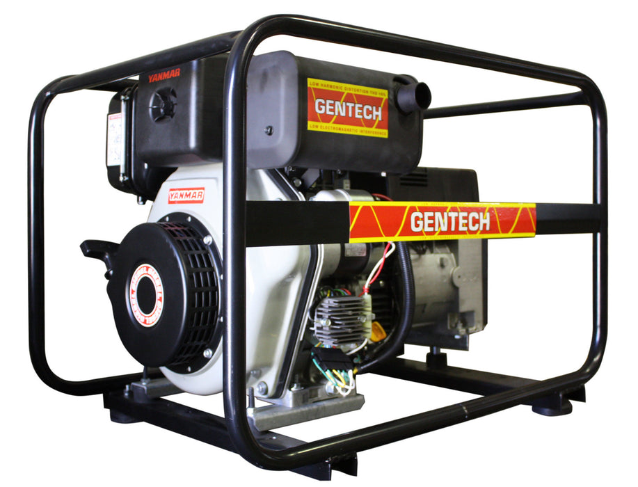 Gentech - Yanmar Powered Diesel 6.8 kVA Generator with Recoil & E-Start