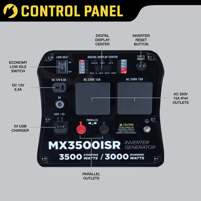 MAXWATT MX3500ISR CONTROL PANEL