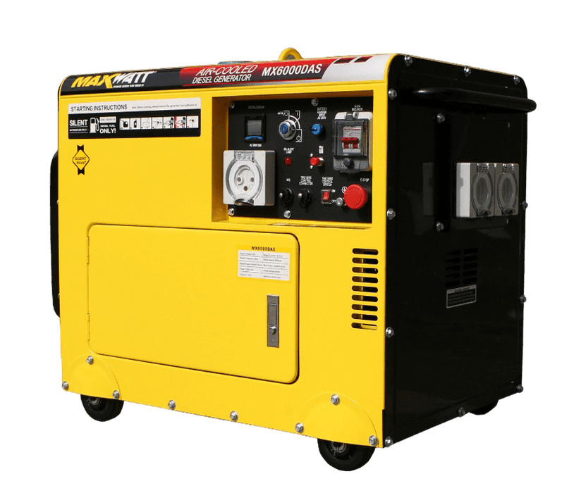 MAXWATT MX6000DAS 6kVA (5000W) Auto Start Diesel Generator