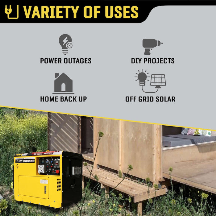 MAXWATT MX6000DAS 6kVA (5000W) Auto Start Diesel Generator