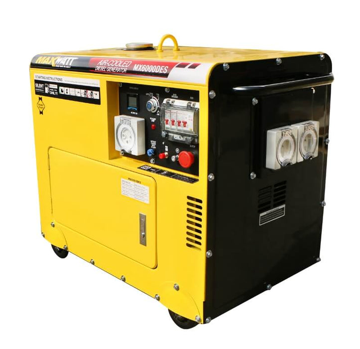 MAXWATT MX6000DES 6kVA (5000W) Diesel Generator